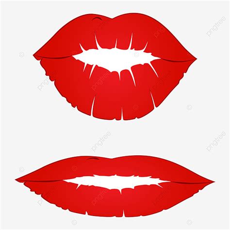Gambar Bibir Merah Transparan Png Vektor Clipart Merah Png Bibir Png