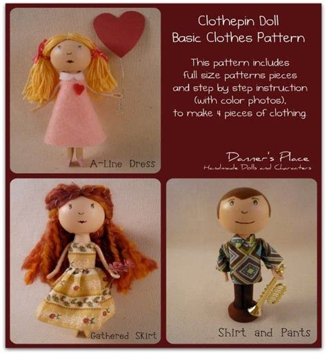 Clothespin Doll Basic Clothes Pattern Clothespin Dolls Clothes Pins