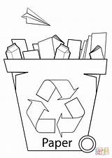 Recycling Bin Coloring Pages Paper Recycle Printable Drawing Bins Colouring Color Kids Preschool Earth Printables Truck Reuse Reduce Recycled Print sketch template