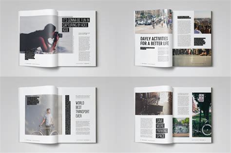indesign magazine template magazine templates  creative market