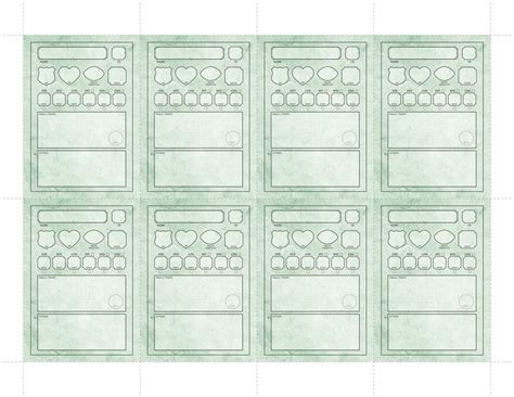 fillable monster cards  monster cards card template cards