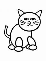 Coloring Kids Pages Cats Cat Drawing Printable Simple Color Print Children Kitten Sheet Justcolor Cute Animals Preschool Very Preschoolers Source sketch template