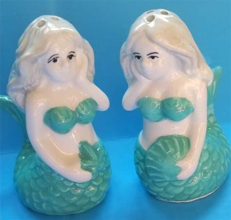 mermaids posing salt and pepper set stuffed peppers