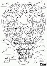Coloring Pages Air Hot Balloon Balloons Printable Adult Books Mandala Book Kids Adults Passengers Decorated Flying Peace Two Search Google sketch template