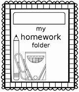 Homework Folder Cover Sheet sketch template