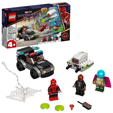 buy lego marvel spider man  mysterios drone attack  building kit  pieces