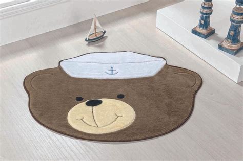 tapete  quarto infantil big formatos baby cm  cm urso marinheiro castor guga