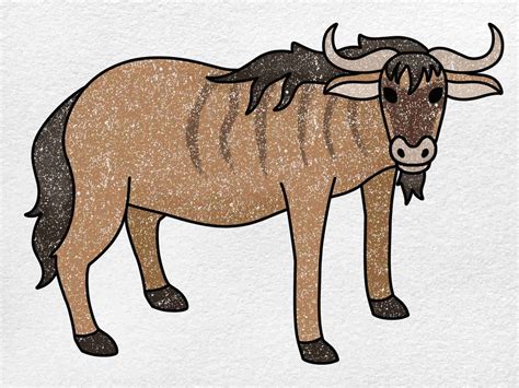 draw  wildebeest helloartsy