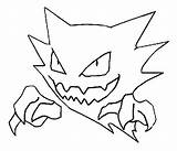 Pokemon Haunter Coloring Pages Ghost Halloween Drawing Color Colouring Coloriage Printable Fantasma Choose Board Getcolorings Kids sketch template