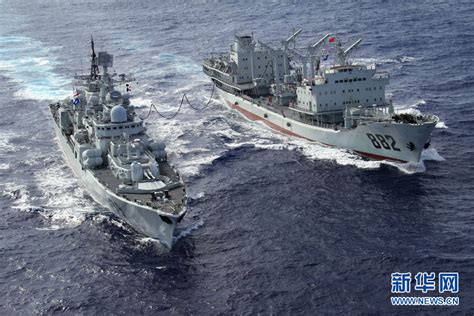 chinese naval ships  comprehensive supply training peoples daily
