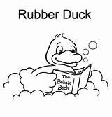 Coloring Rubber Bathtub Ducky Book Reading sketch template