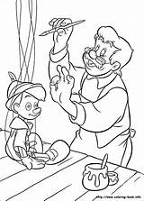 Coloring Pinocchio sketch template