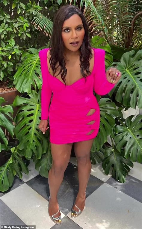 mindy kaling 43 proves she is at her very thinnest as she models a