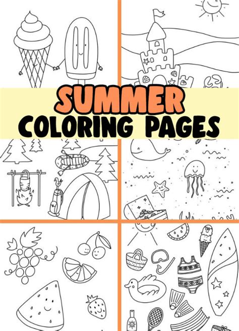 summer coloring pages   ideas  kids