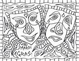Coloring Elaborate Mardi Pages Gras Mask Getcolorings Masks sketch template