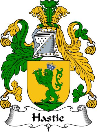 englishgathering  hastie coat  arms family crest  surname