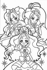 Coloring Precure Cure Princesses sketch template