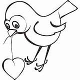Bird Heart Coloring Little Surfnetkids Pages sketch template