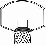Basketball Hoop Goal Sketch Backboard Ring Draw Coloring Pages Mountable Outdoor Garden Wall Set Hoops Paintingvalley Drawings sketch template