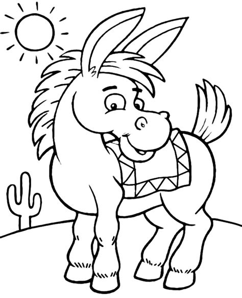 cartoon donkey coloring page topcoloringpagesnet