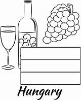 Hungary Grapes sketch template