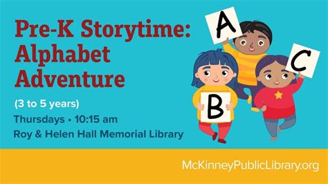 pre  storytime alphabet adventure hall mckinney public library
