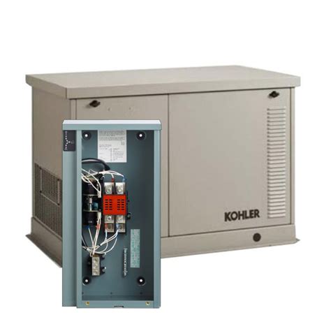 kohler resd sels kw generator  aluminum enclosure  se transfer switch