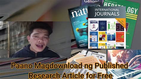 published research article   tagalog youtube