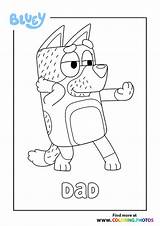 Bluey Coloring Dad Rusty sketch template