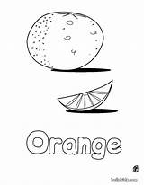 Orange Coloring Pages Color Fruit Worksheets Worksheet Preschool Worksheeto Via Hellokids Printable Print Online sketch template
