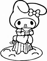 Coloring Pages Kuromi Melody Library Clipart sketch template