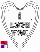 Number Color Valentines Coloring Pages Kids Printable Easy Bestcoloringpagesforkids Valentine Numbers Thrifty Math Sheets Subscribe Access Just sketch template
