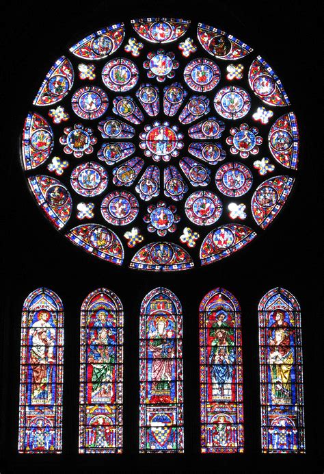 South Rose Window Chartres Cathedral Illustration World History