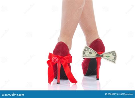 beautiful female legs in fashion shoes stock image image of dollar