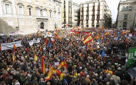 demonstratie tegen afscheiding  barcelona dagblad van het noorden