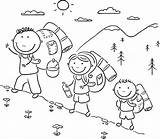 Hiking Kids Clip Family Vector Illustrations Similar sketch template