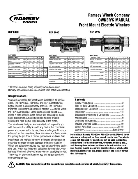 ramsey winch rep  current user manual  pages