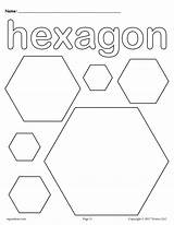 Coloring Hexagon Hexagons Shape Shapes Worksheet Preschoolers Preschool Color Pages Toddlers Kindergarteners Includes Multiple Practice Perfect sketch template