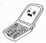 Coloring Phone Pages Cell Telephone Phones Clip Library Clipart Popular Coloringhome sketch template