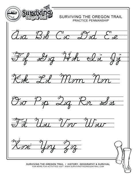 cursive worksheets az  printable cursive alphabet