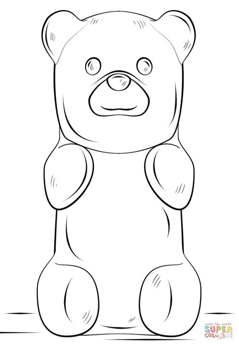 gummy bear coloring page  printable coloring pages