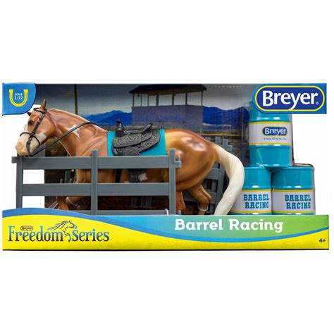 breyer classics freedom series barrel racing horse playset  scale
