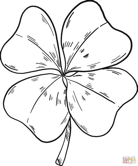 clover coloring page  printable coloring pages