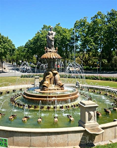 barcelona fountain  bombay brunette