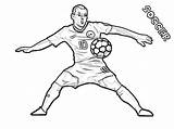 Procoloring Ronaldo Defenders Olphreunion sketch template