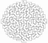 Mazes Printable Maze Hard Adults Kids Worksheets Circle Coloring Pages Puzzle Fun Circles Freeology Diamonds sketch template