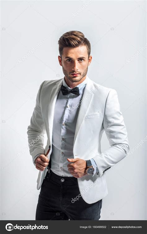 handsome young man  elegant suit stock photo  gladkov