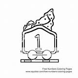 Coloring Train Numbers Pages Number Children sketch template