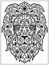 Coloring Abstract Cat Printable Popular Adults Pages sketch template