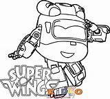 Super Wings Dizzy Coloring Printable Wing sketch template